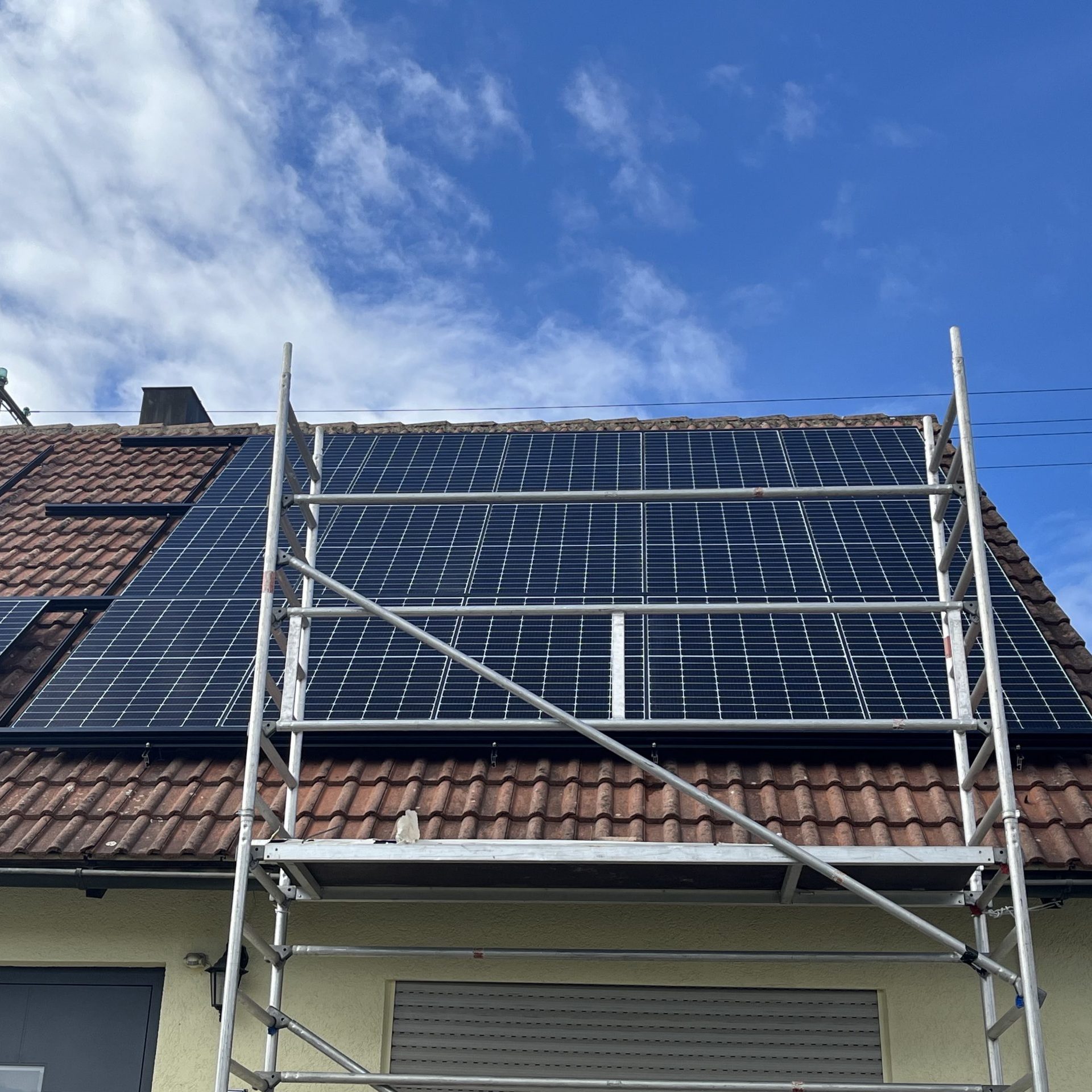 PV bei der Montage